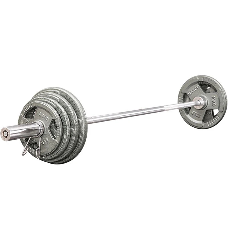 Barbell Disk Threaded Bar, Weight Lifting Bar, Gym, 1.5m-1.8m, 5cm Large Hole Barbell, 2.2m
