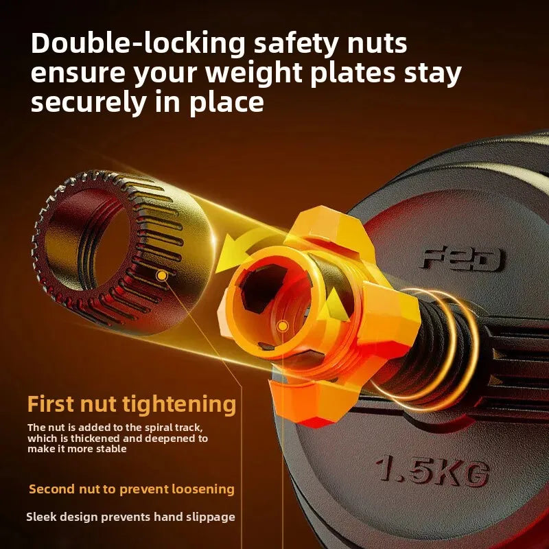 Dumbbell Ladies Fitness Home Barbell Kettlebell Combination Multi-purpose Equipment with Adjustable Weight, Set for Beginners