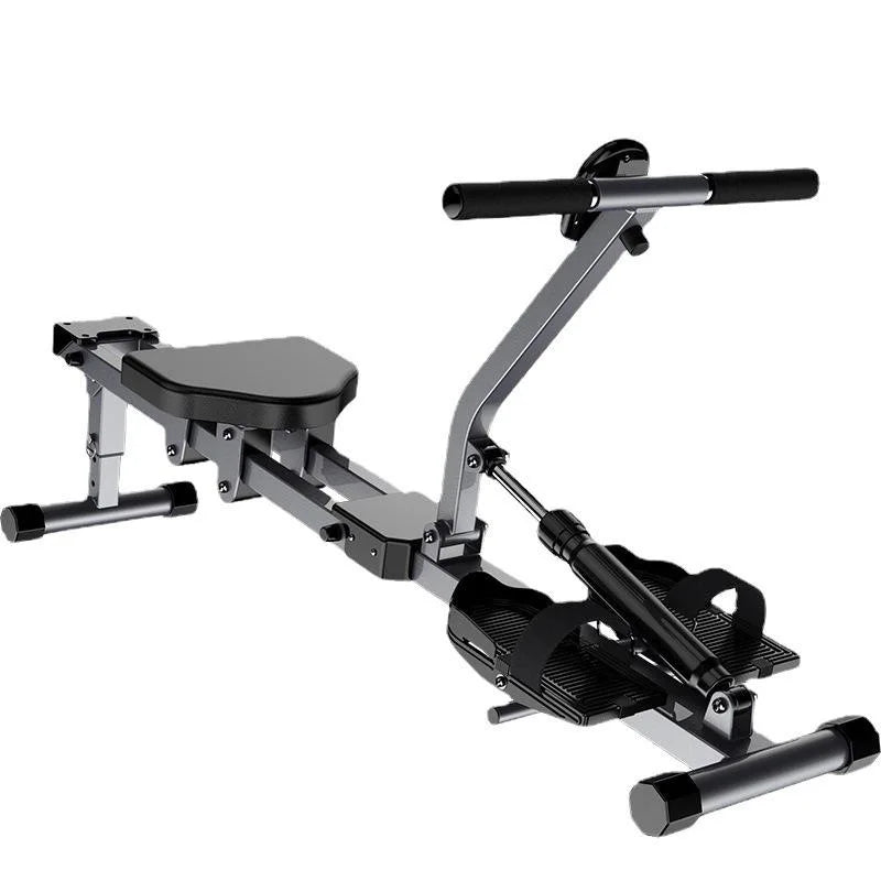 Double track hydraulic resistance rowing machine household indoor fitness sports hydraulic rowing trainer belly rowing machine