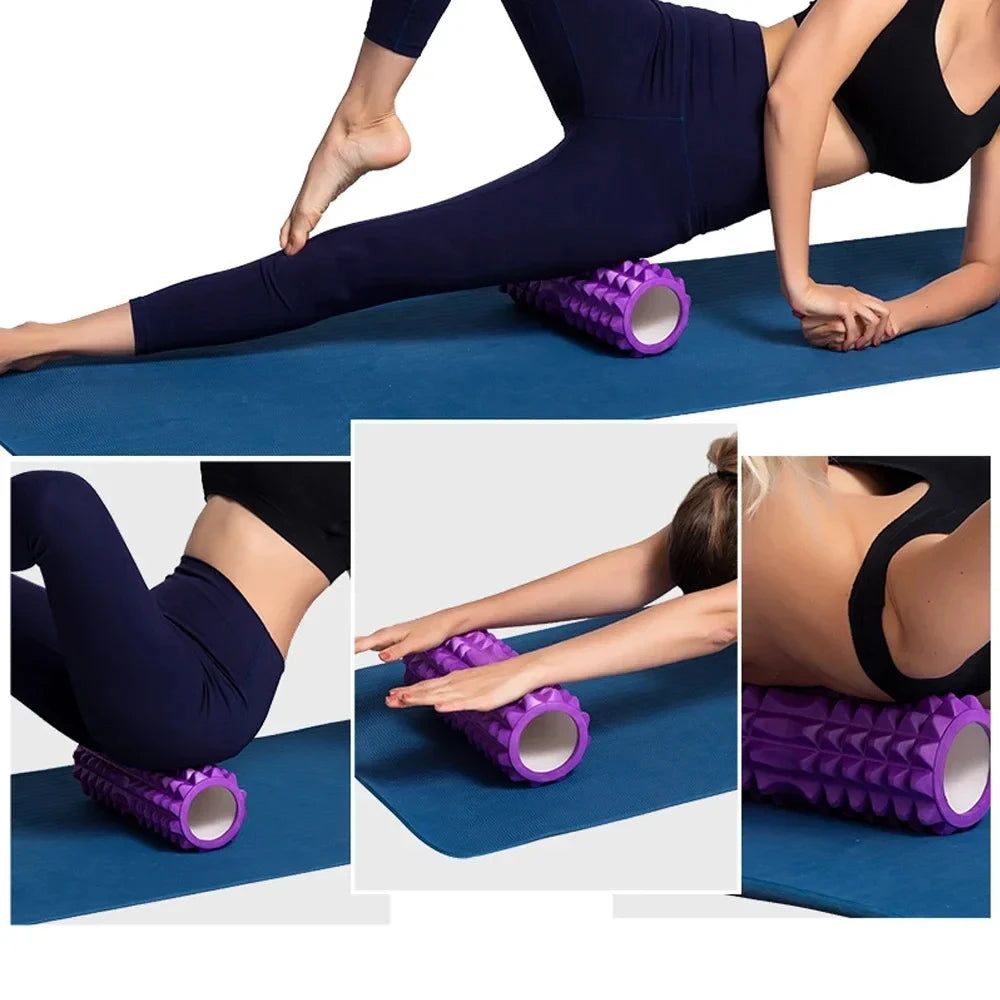 Hollow Foam Massage Roller - Yoga Fitness Column for Muscle Relaxation & Exercise Support, Training Companion
