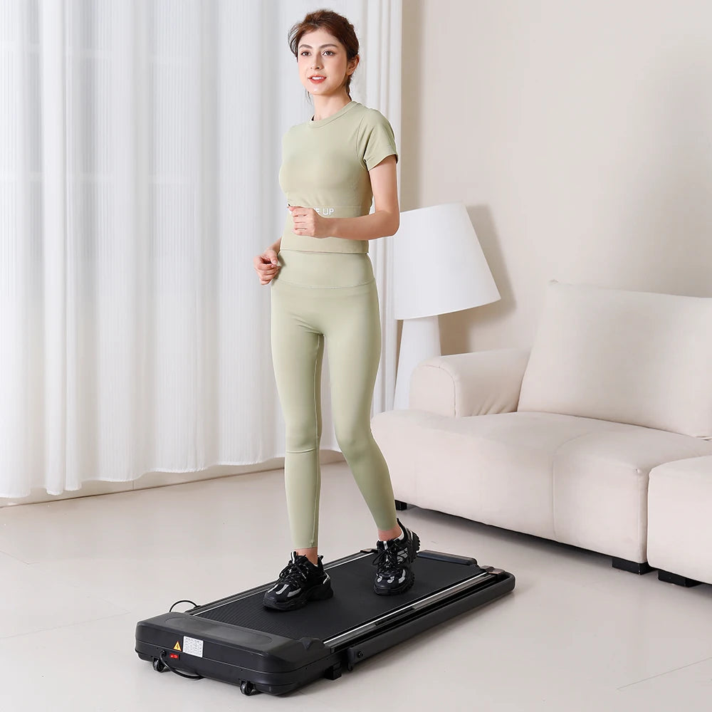 Under Desk Treadmill 2 in 1 Foldable Treadmill Walking Pad Mini Small Flat Walking Pad Treadmill