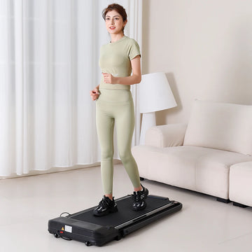 Under Desk Treadmill 2 in 1 Foldable Treadmill Walking Pad Mini Small Flat Walking Pad Treadmill