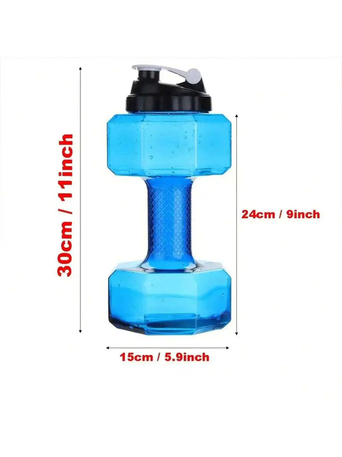 A 2.2L water filled dumbbell/large capacity fitness and yoga flushing dumbbell kettle, portable dumbbell outdoor sports and fitn