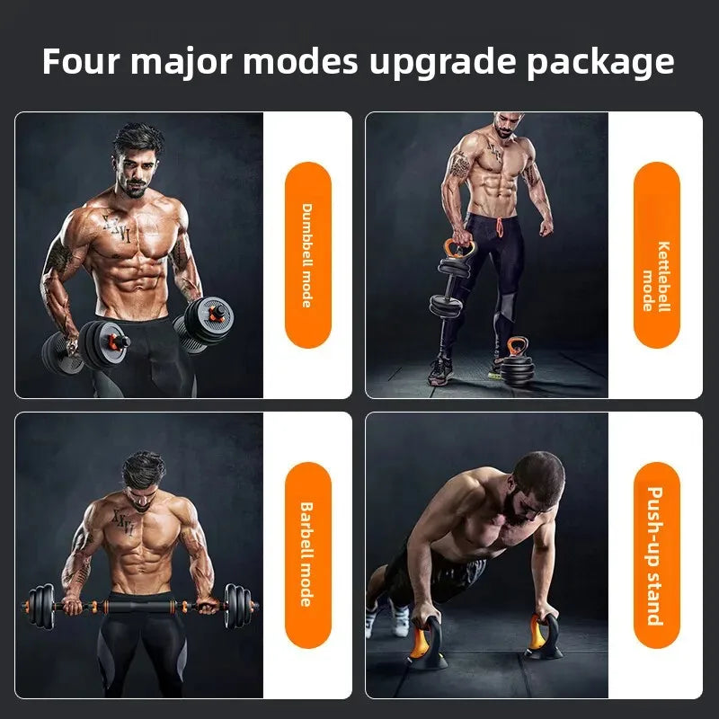 Dumbbell Ladies Fitness Home Barbell Kettlebell Combination Multi-purpose Equipment with Adjustable Weight, Set for Beginners