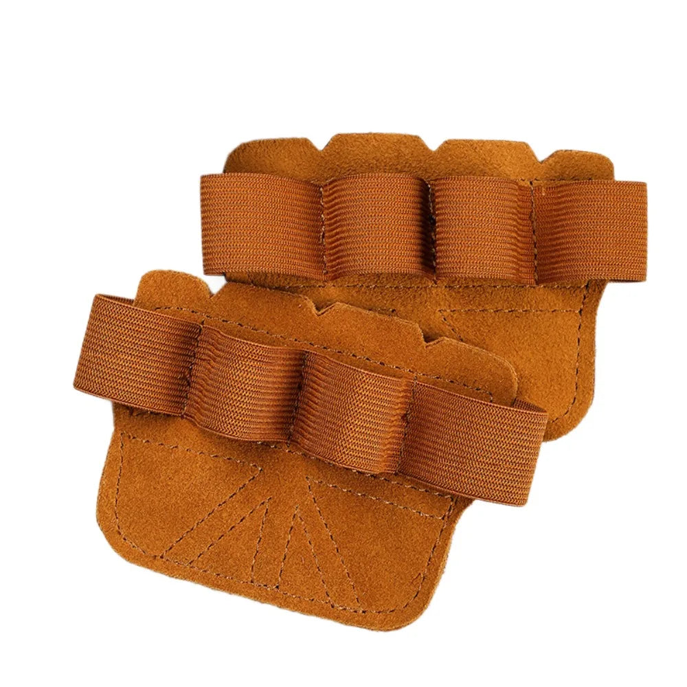 Leather Weight Lifting Training Gloves Palm Protection Women Men Fitness Sports Gymnastics Grips Pull Ups Weightlifting Workout