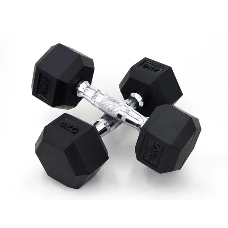 5kg 10kg 15kg 16kg  Multi weight Black Rubber Hex Dumbbells  kettlebell  fitness