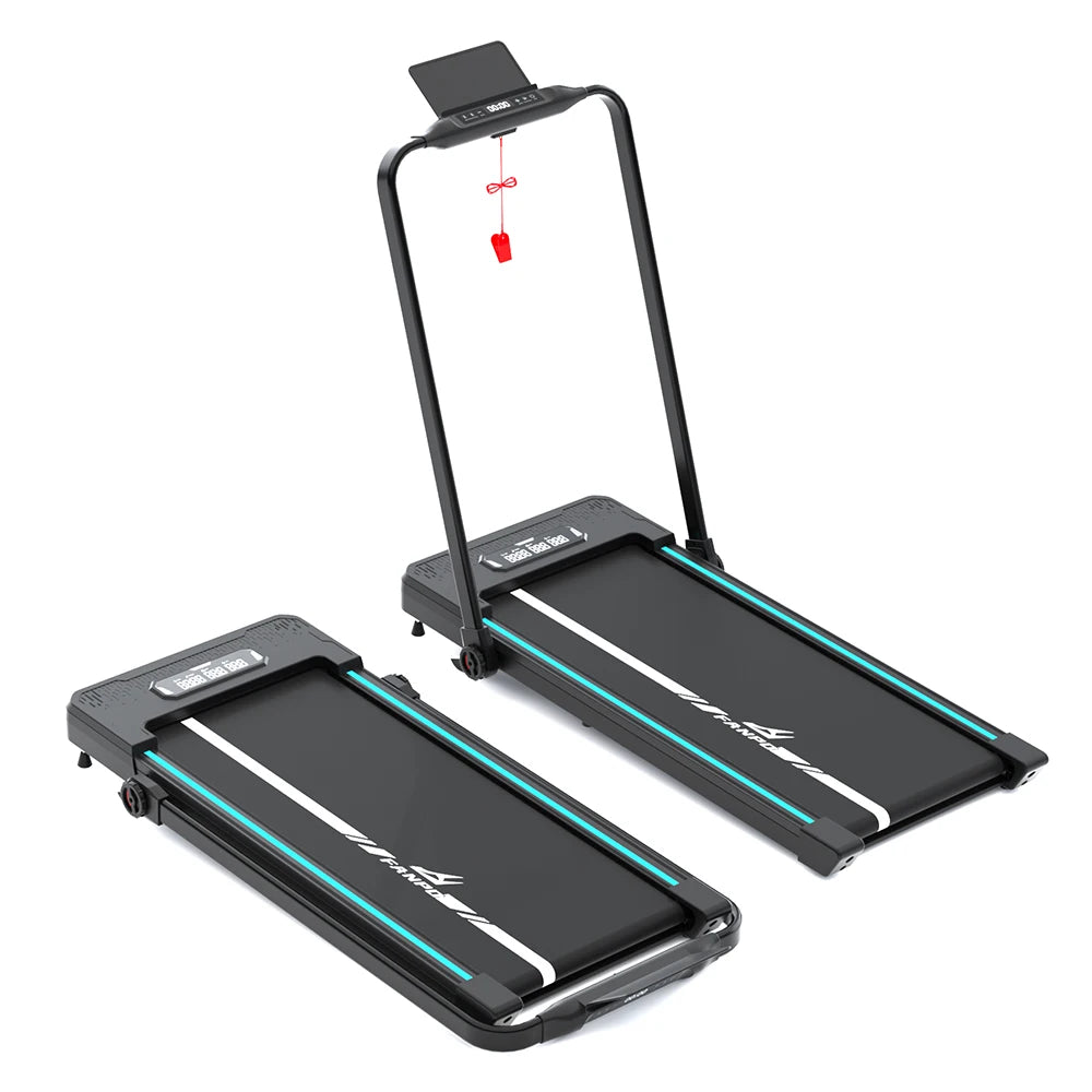 Support Customized 1-12KM/h Electric Treadmill, Foldable Armrests, Bluetooth Multi-function Walking Pad Treadmill for Home Gym