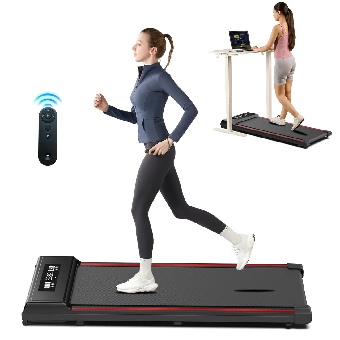 Foldable Treadmills Gym Equipment Electric Smart Folding Portable Walking Pad Mini Desk Treadmill Without Handle