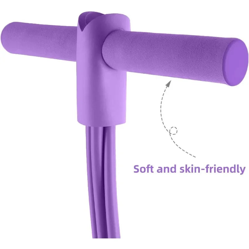 Four-Tube Pedal Tensioner Multi-Functional Household Fitness Equipment Yoga Abdominal Strengthening Elastic Band Tension Rope